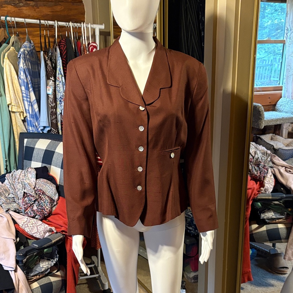 Chic Andrea Vicarro Petite Brown Women's Blazer